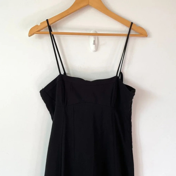 Zara Linen Blend Corset Midi Dress Black Bloggers Fav Sz Small NWT - Picture 7 of 12